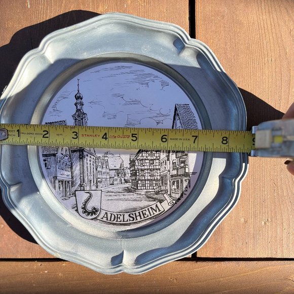 1984 Pewter Plate Adelsheim Germany - Picture 5 of 6